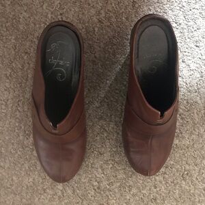 Brown Dansko Leather Mule Clogs size 8.5